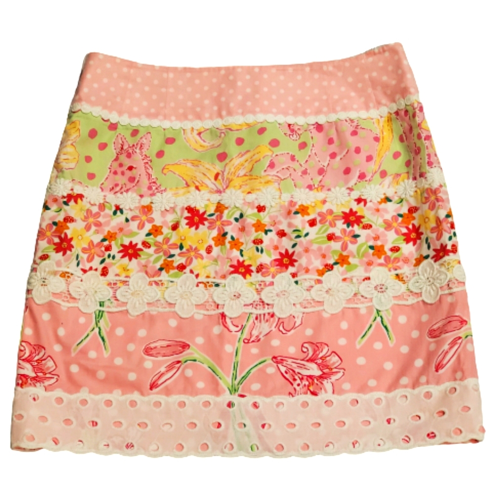 Lilly Pulitzer White Label Multi Patterned Skirt